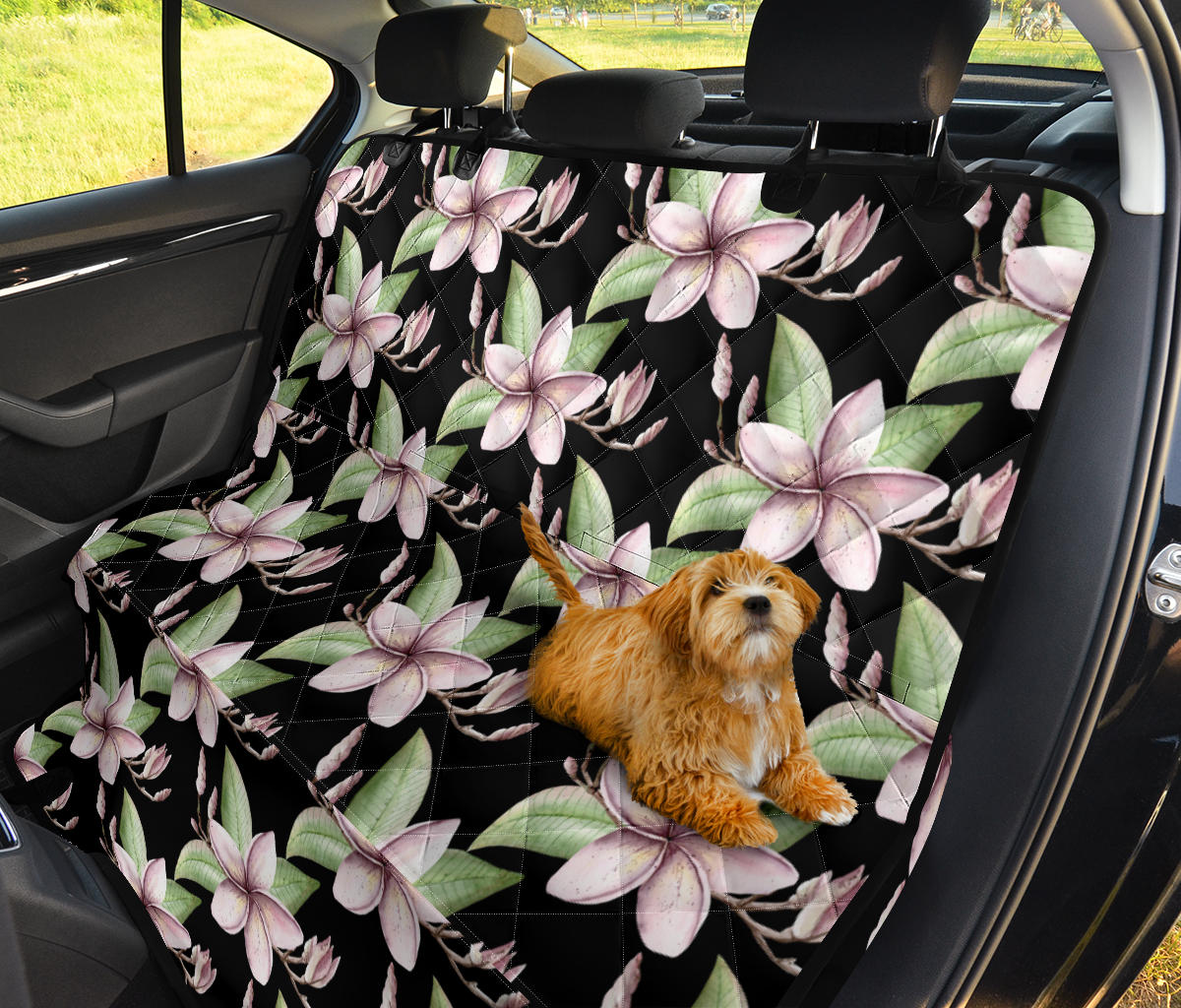 Plumeria Pattern Print Design PM02 Rear Dog  Seat Cover