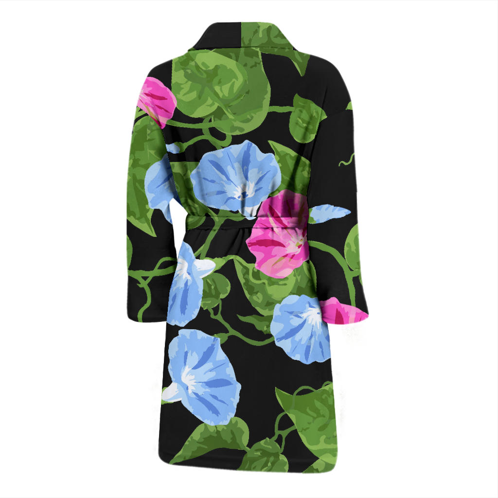 Morning Glory Pattern Print Design MG04 Men Bathrobe