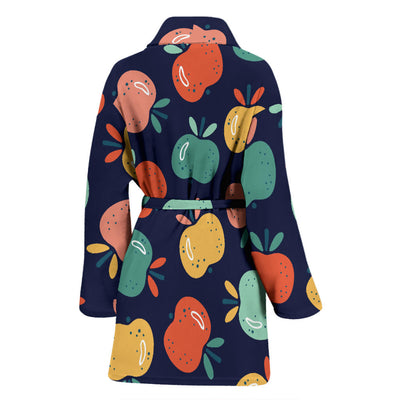 Apple Pattern Print Design AP09 Women Bathrobe