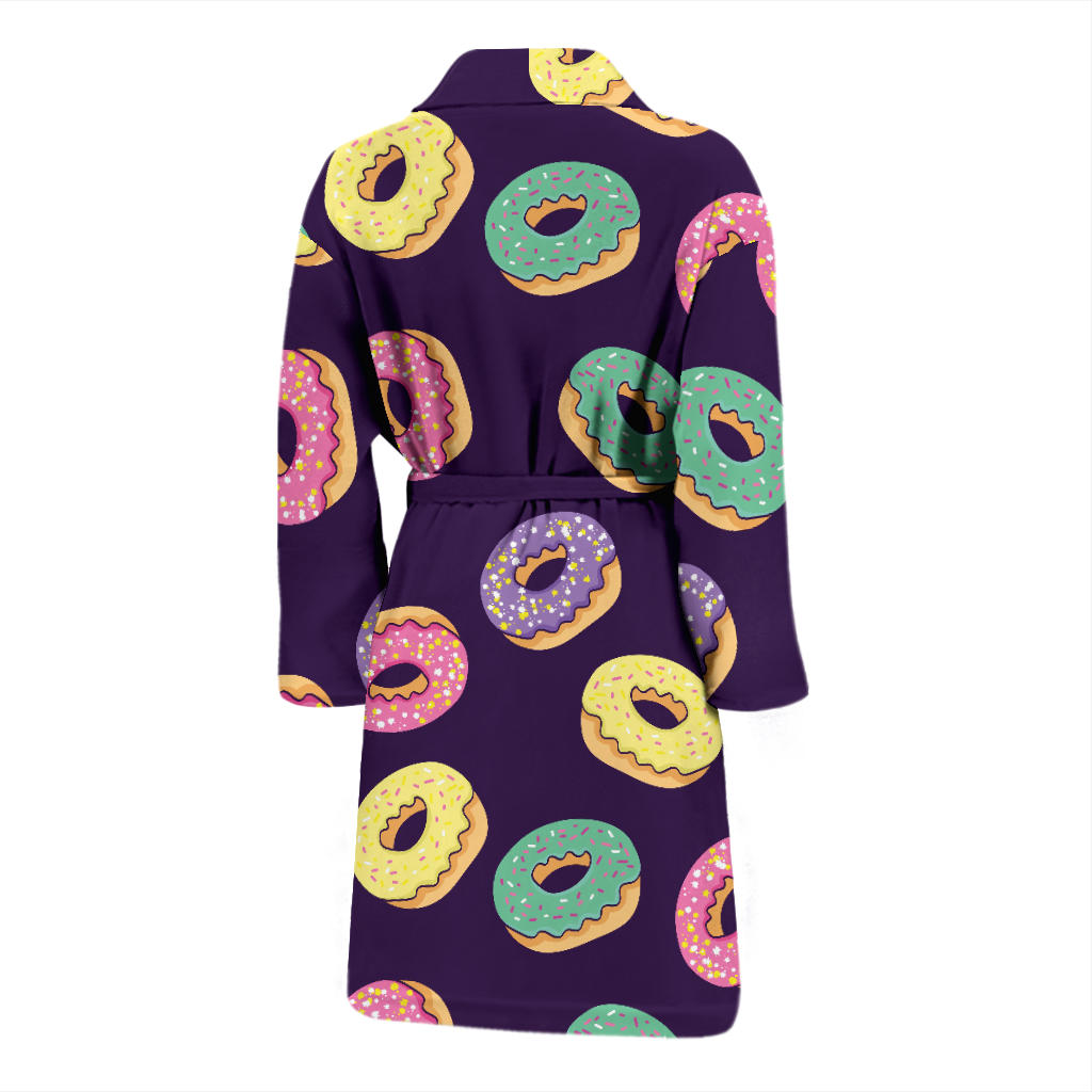 Donut Pattern Print Design DN08 Men Bathrobe