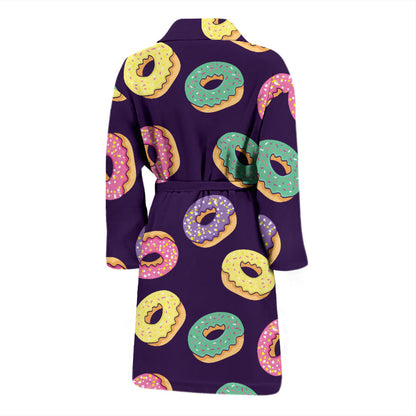 Donut Pattern Print Design DN08 Men Bathrobe