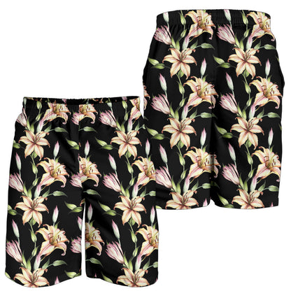 Lily Pattern Print Design LY05 Mens Shorts