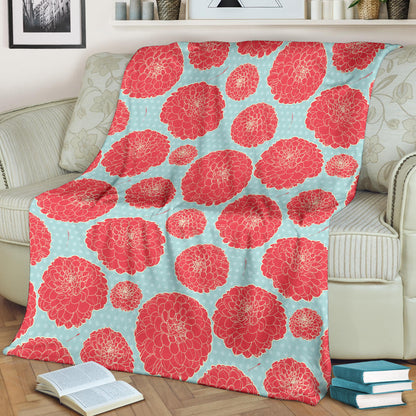 Marigold Pattern Print Design MR03 Fleece Blanket