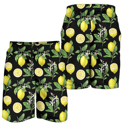 Lemon Pattern Print Design LM02 Mens Shorts