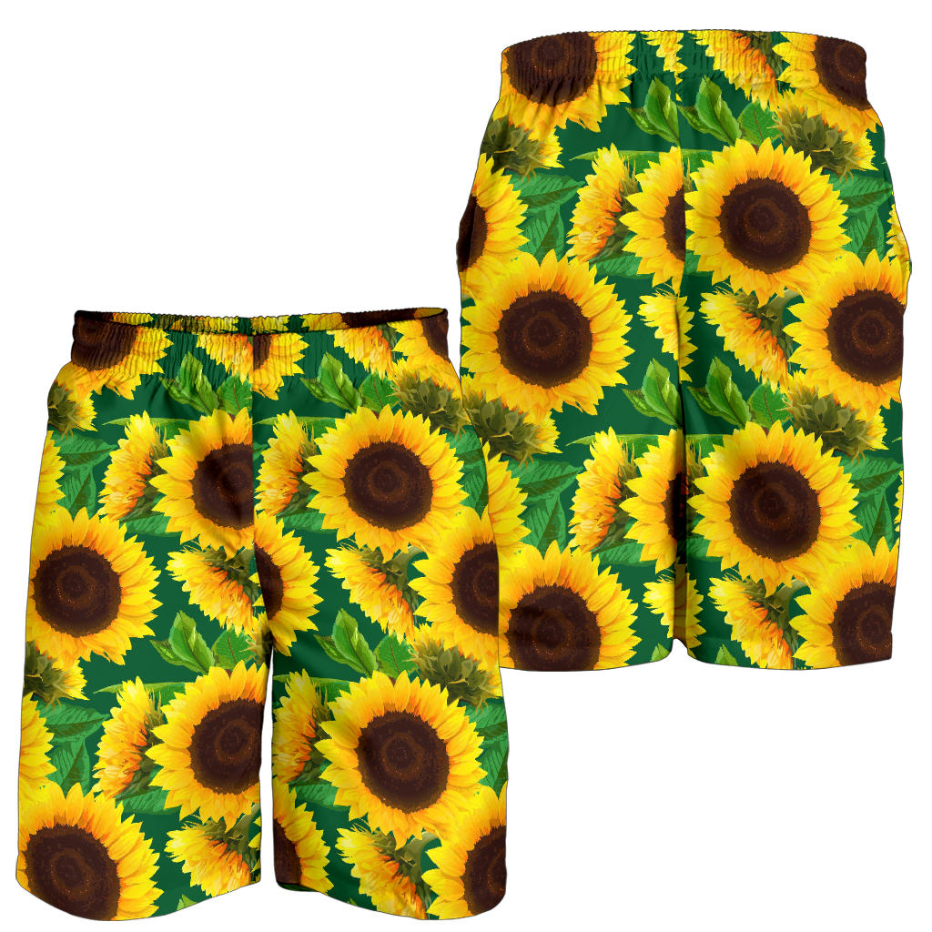 Sunflower Pattern Print Design SF02 Mens Shorts