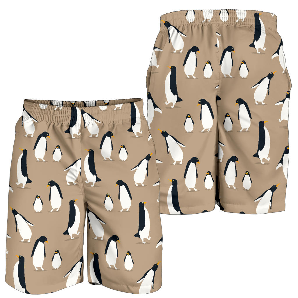 Penguin Pattern Print Design A01 Mens Shorts