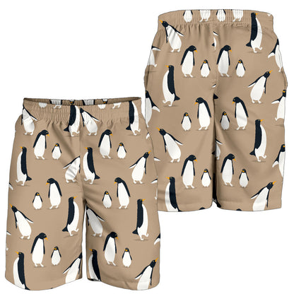 Penguin Pattern Print Design A01 Mens Shorts