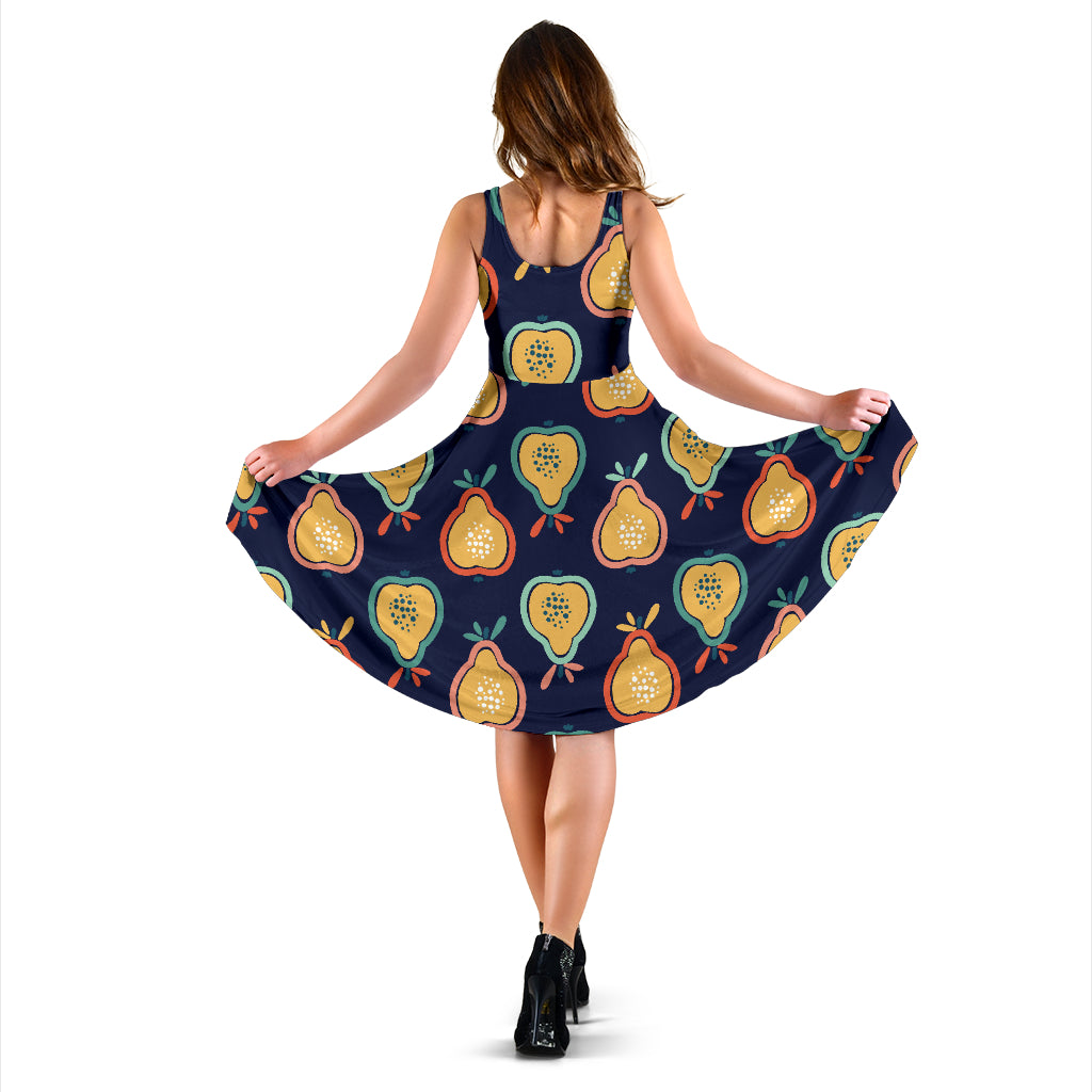 Pear Pattern Print Design PE03 Midi Dress