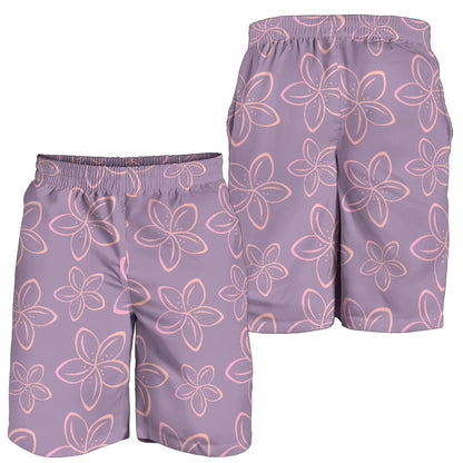 Plumeria Pattern Print Design A01 Mens Shorts