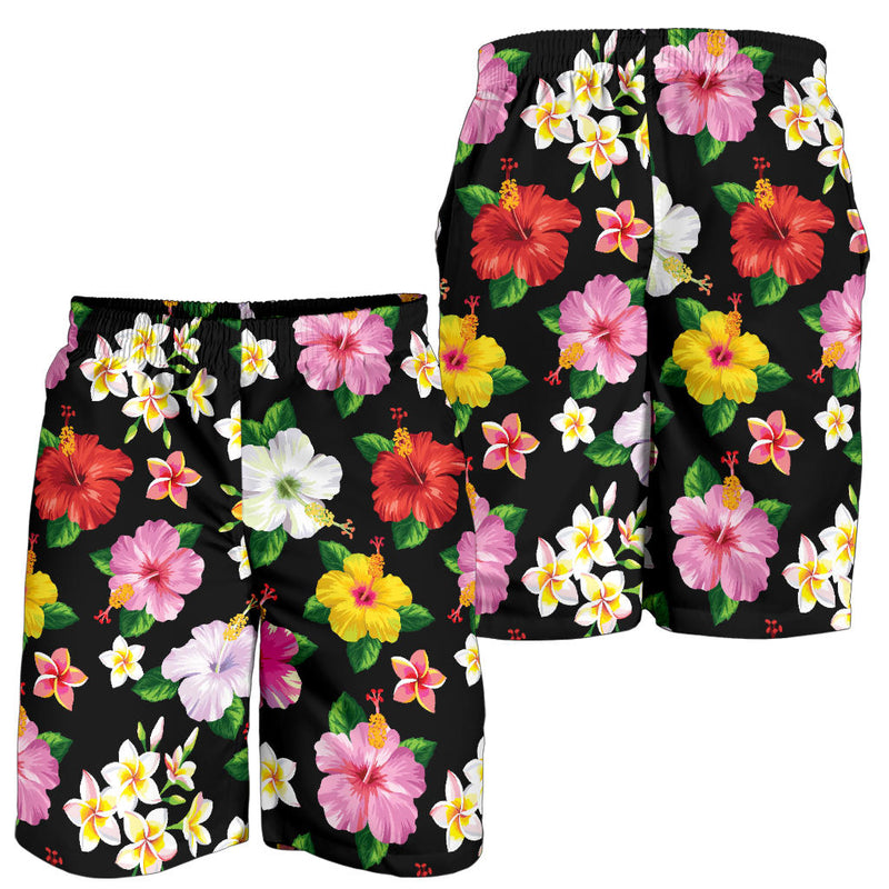 Hibiscus Pattern Print Design HB025 Mens Shorts