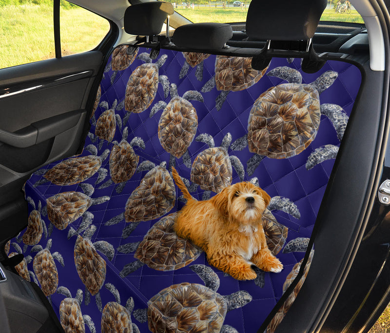 Sea Turtle Pattern Print Design T05 Rear Dog  Seat Cover