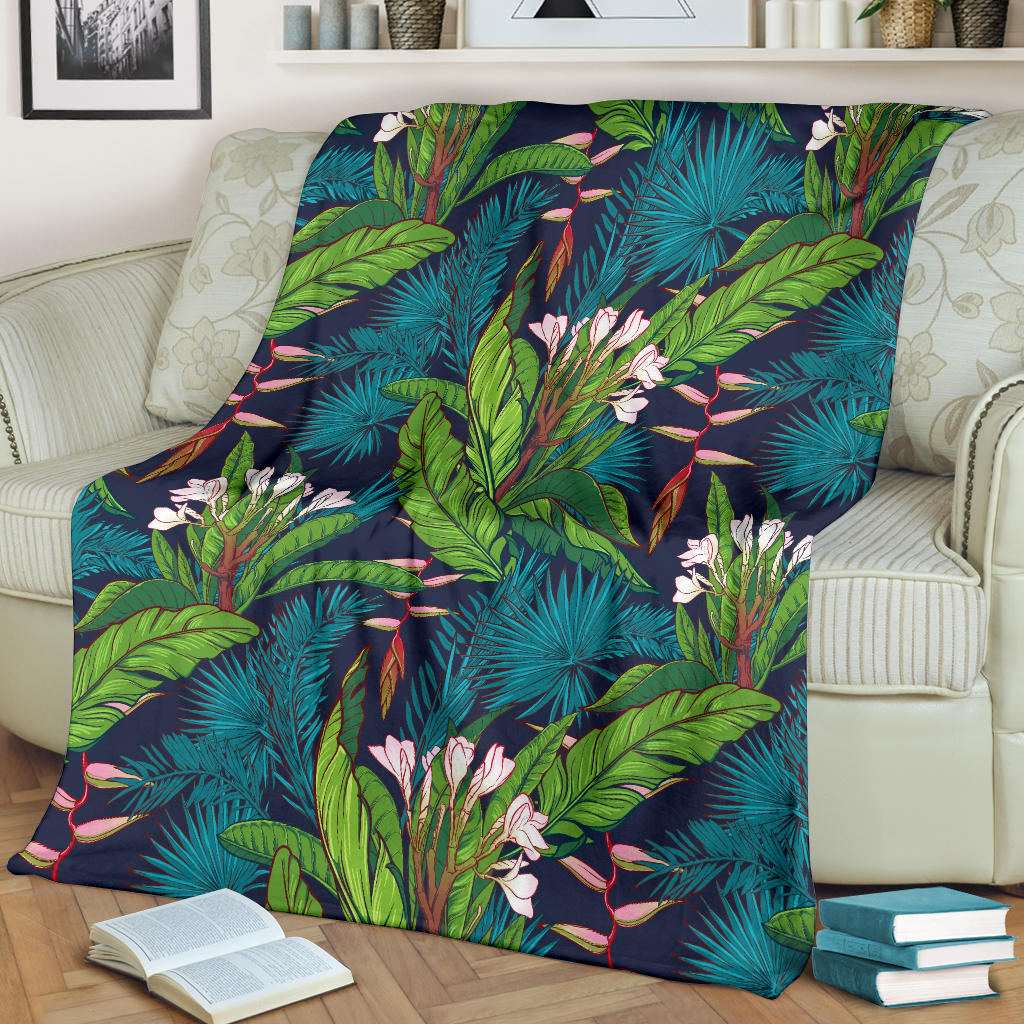 Rainforest Pattern Print Design RF01 Fleece Blanket
