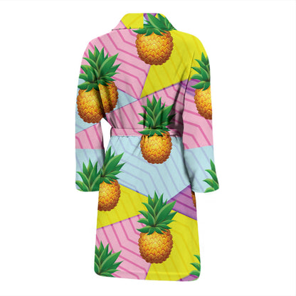 Pineapple Pattern Print Design PP05 Men Bathrobe