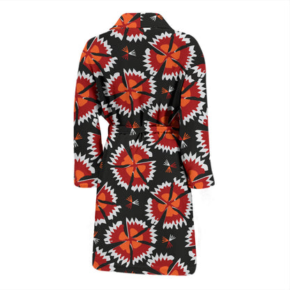 Carnations Pattern Print Design CN03 Men Bathrobe
