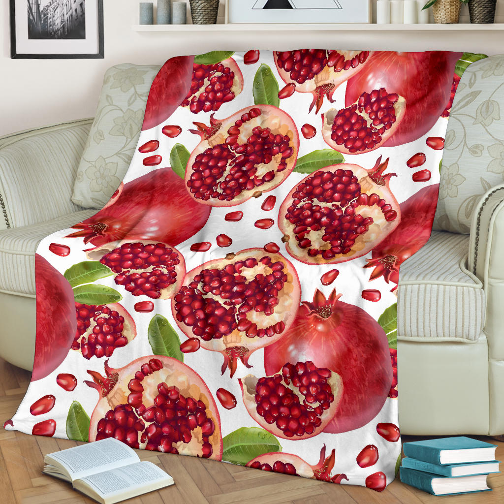 Pomegranate Pattern Print Design PG03 Fleece Blanket
