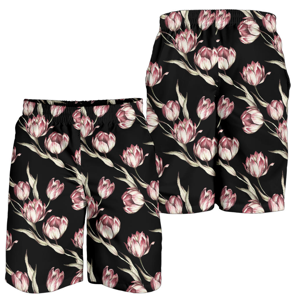 Tulip Pink Pattern Print Design TP02 Mens Shorts