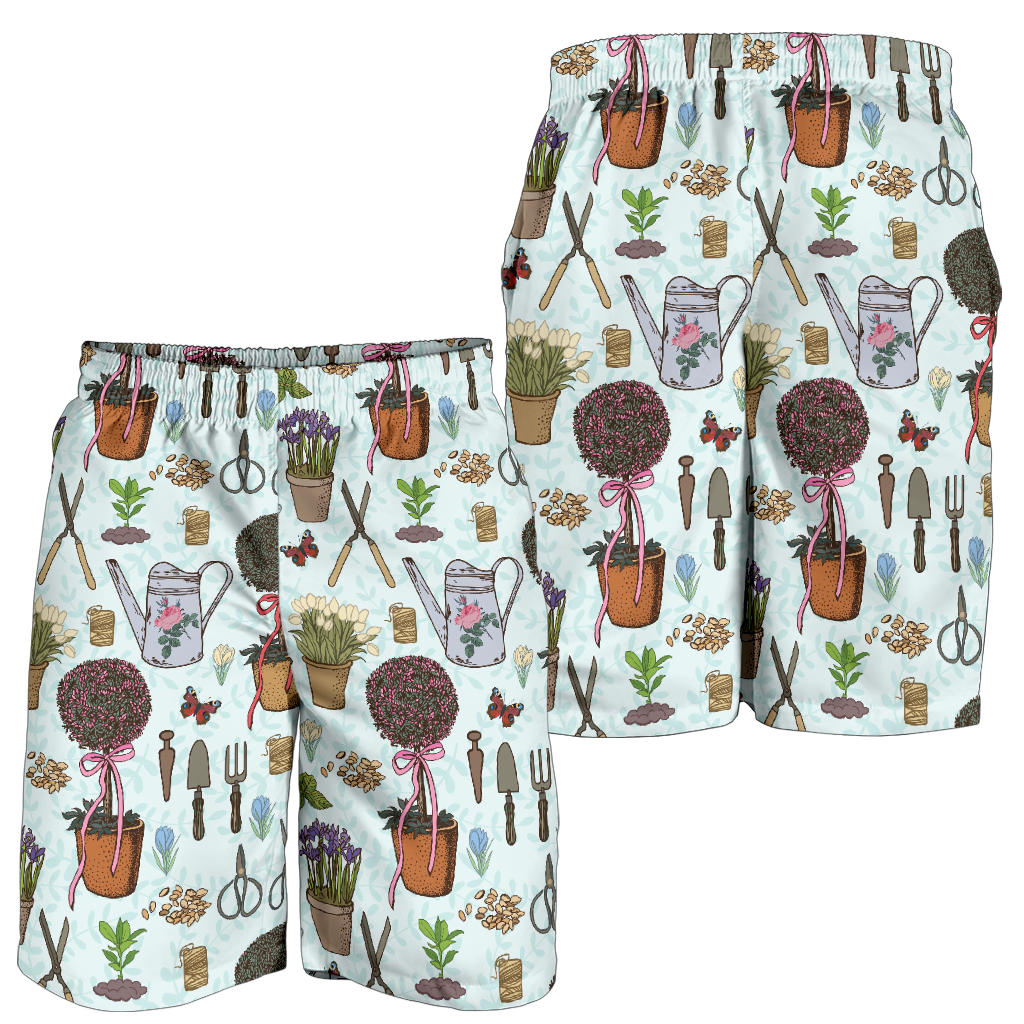 Gardening Pattern Print Design G01 Mens Shorts
