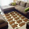 Bear Pattern Print Design BE05 Area Rugs