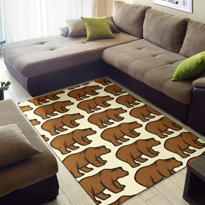 Bear Pattern Print Design BE05 Area Rugs