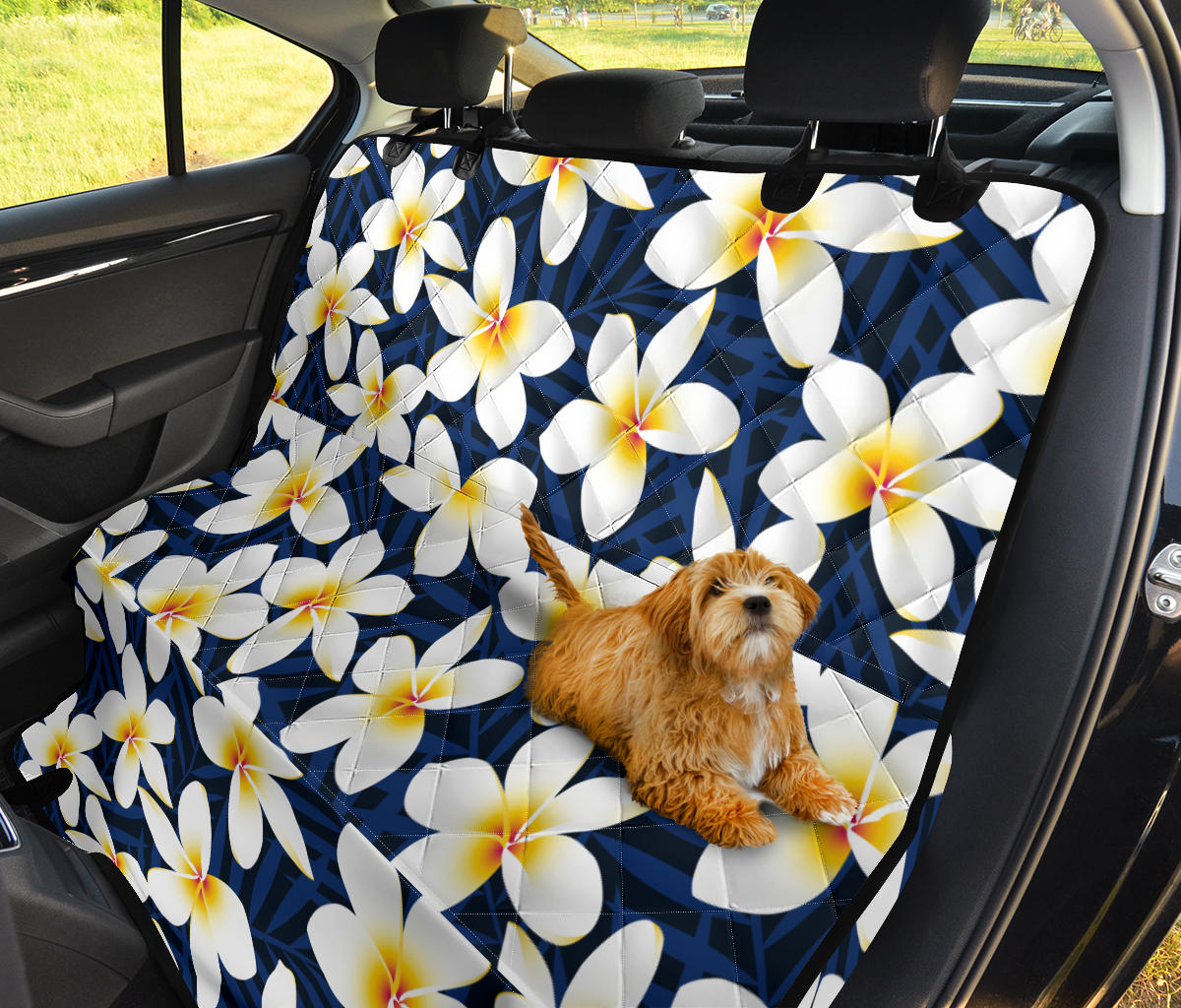 Plumeria Pattern Print Design PM026 Rear Dog  Seat Cover