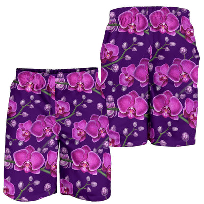 Orchid Pattern Print Design A03 Mens Shorts