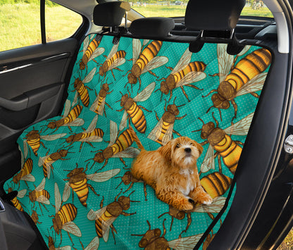 Bee Pattern Print Design BEE04 Rear Dog  Seat Cover
