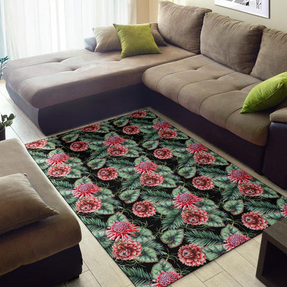 Dahlia Pattern Print Design DH06 Area Rugs