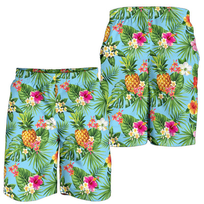 Pineapple Hawaiian flower Tropical  Mens Shorts