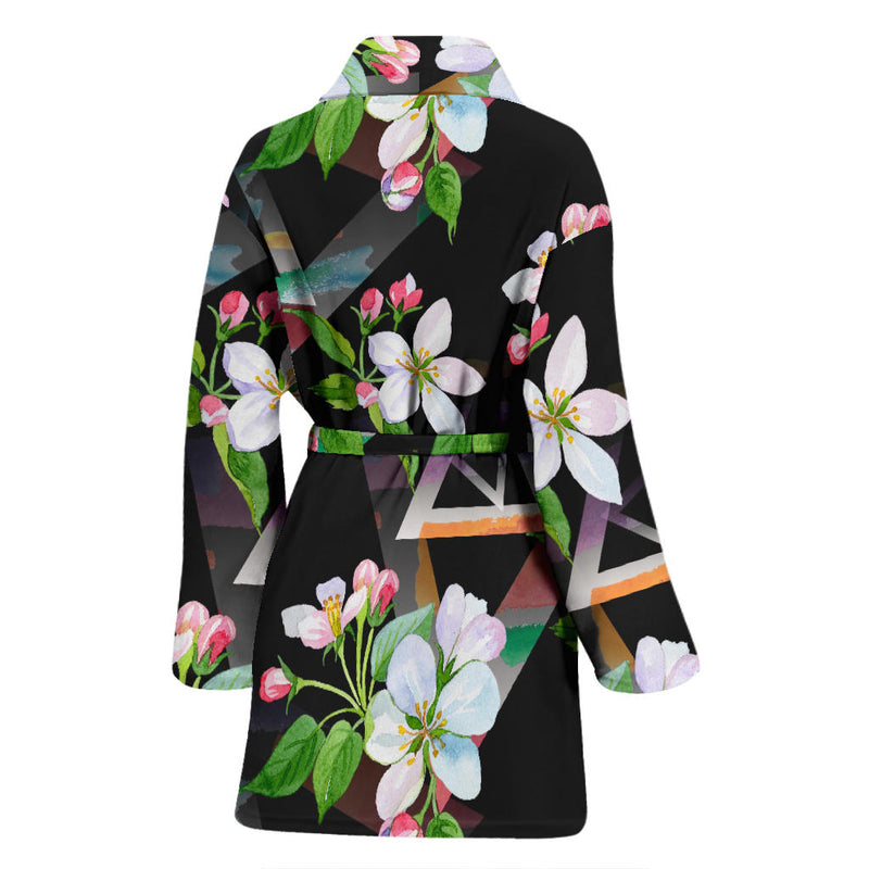 Apple Blossom Pattern Print Design AB07 Women Bathrobe