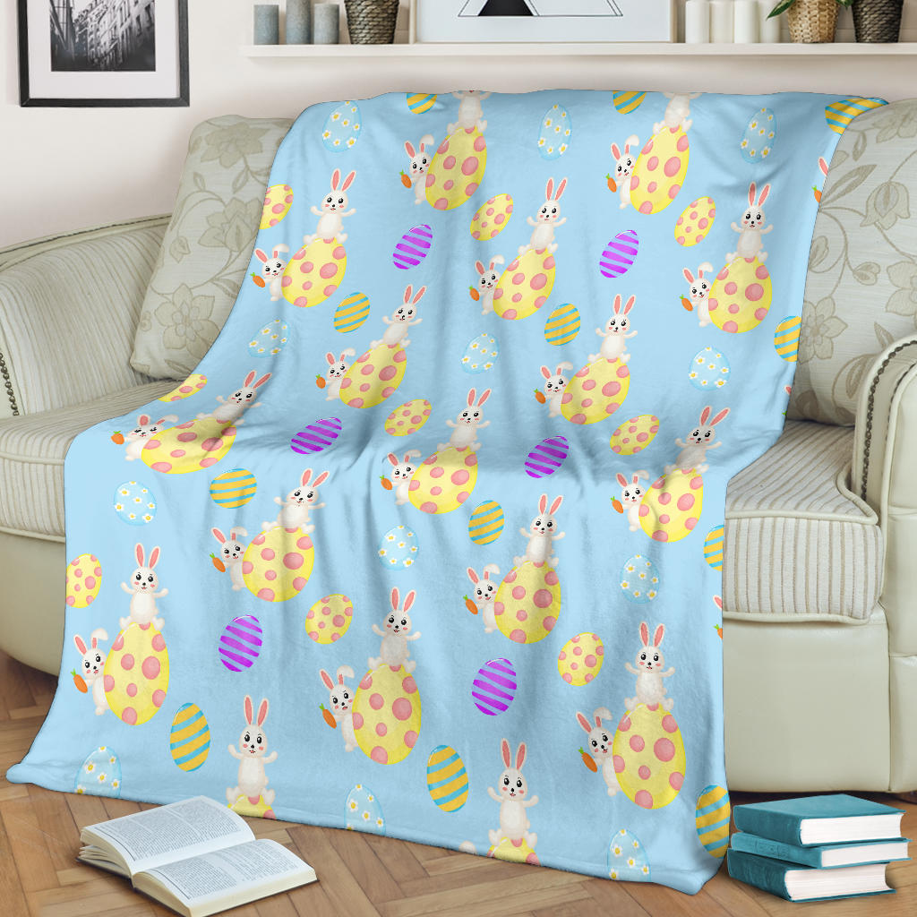 Easter Eggs Pattern Print Design RB015 Fleece Blanket