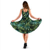 Tropical Flower Pattern Print Design TF08 Midi Dress