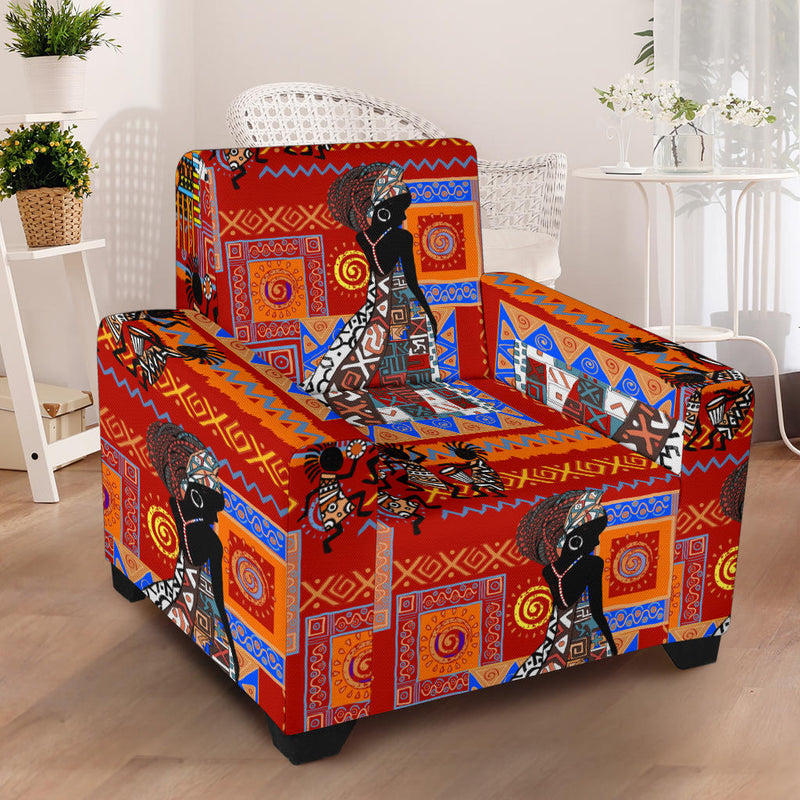 African Print Pattern Armchair Slipcover