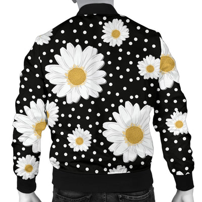 Daisy Pattern Print Design DS02 Men Bomber Jacket