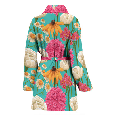 Summer Floral Pattern Print Design SF07 Women Bathrobe