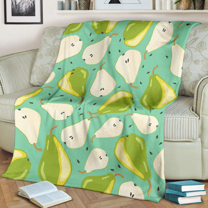 Pear Pattern Print Design PE04 Fleece Blanket