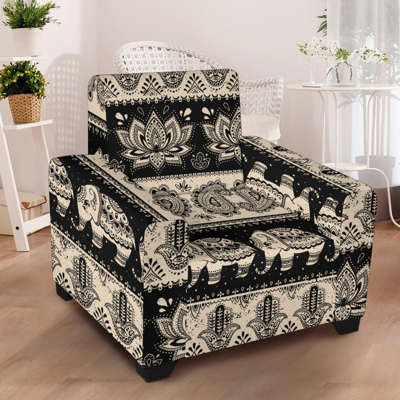 Elephant Hansa Lotus Pattern Armchair Slipcover