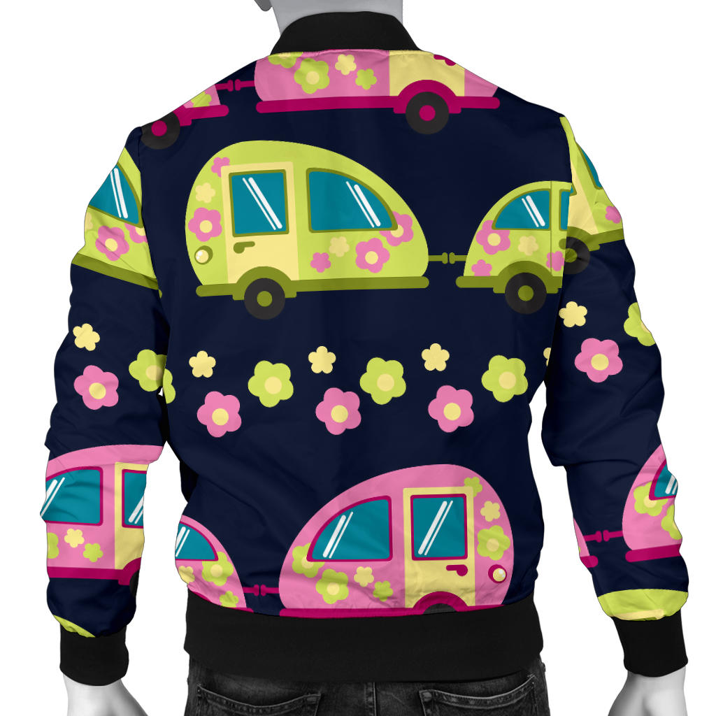 Camper Cute Camping Design No 3 Print Men Bomber Jacket