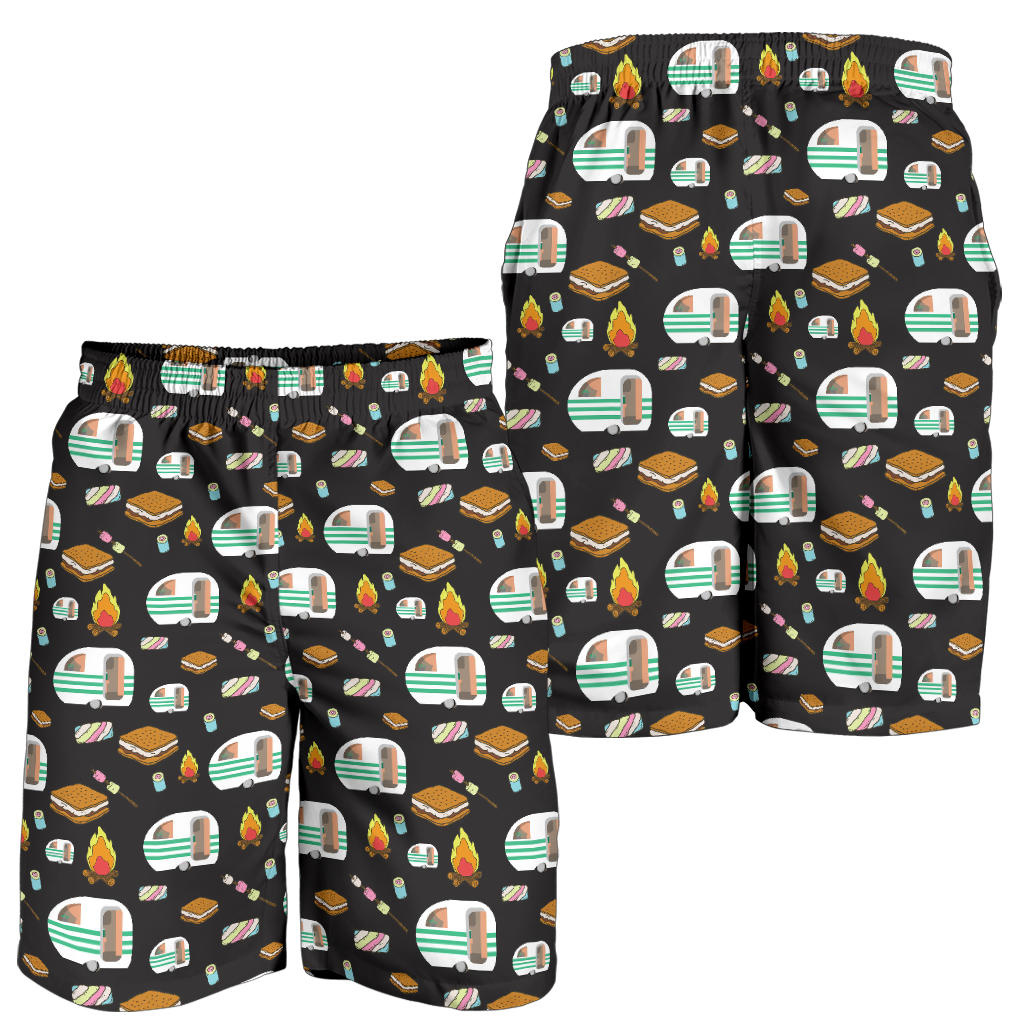 Camper marshmallow Camping Design Print Mens Shorts