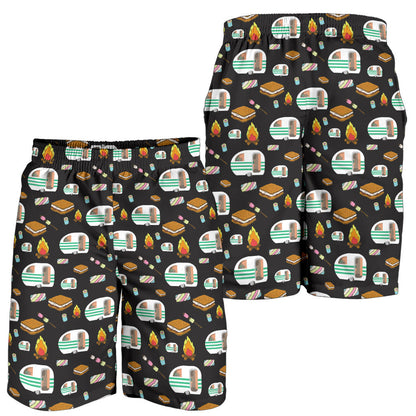 Camper marshmallow Camping Design Print Mens Shorts