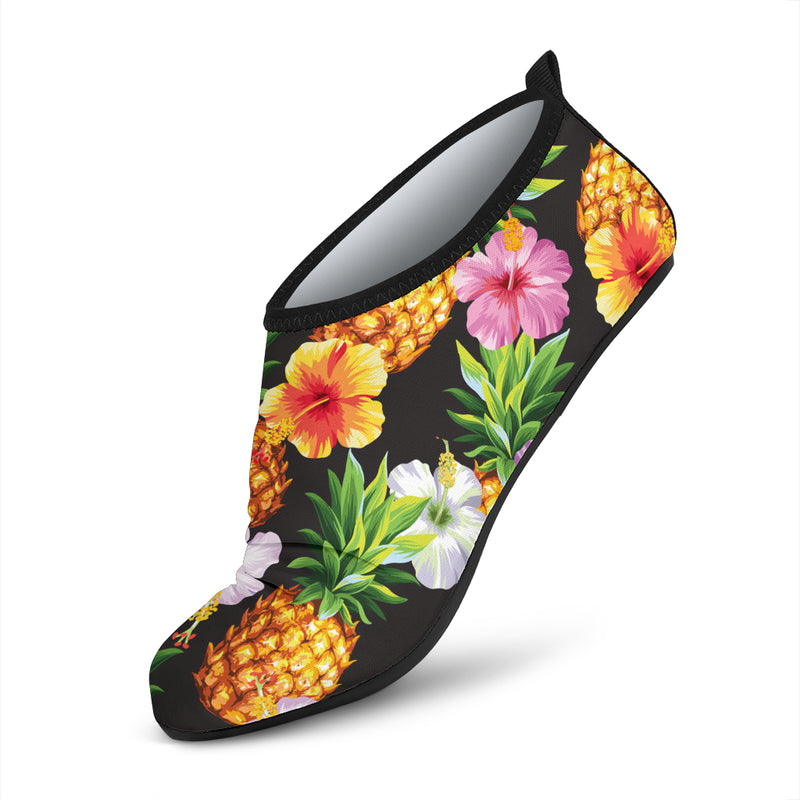 Pineapple Hibiscus Aqua Water Shoes