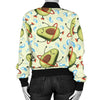 Avocado Pattern Print Design AC02 Women Bomber Jacket