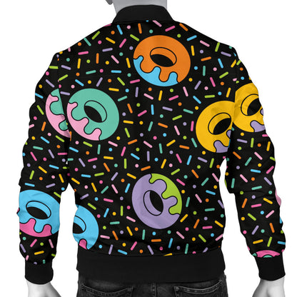 Donut Pattern Print Design DN012 Men Bomber Jacket