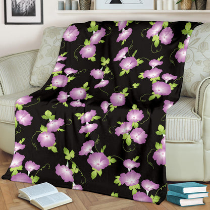 Morning Glory Pattern Print Design MG02 Fleece Blanket