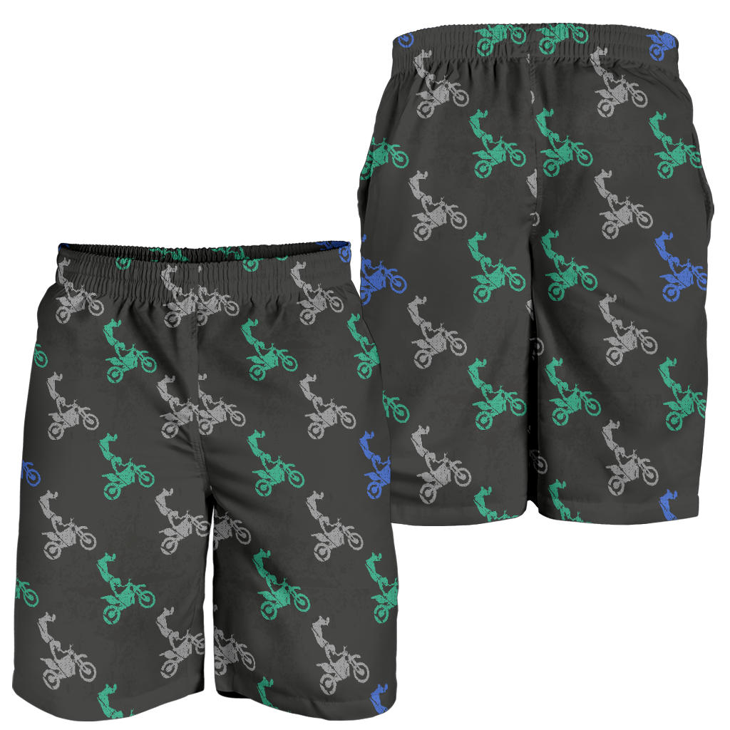 Motocross Pattern Print Design 02 Mens Shorts