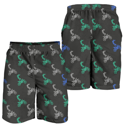 Motocross Pattern Print Design 02 Mens Shorts