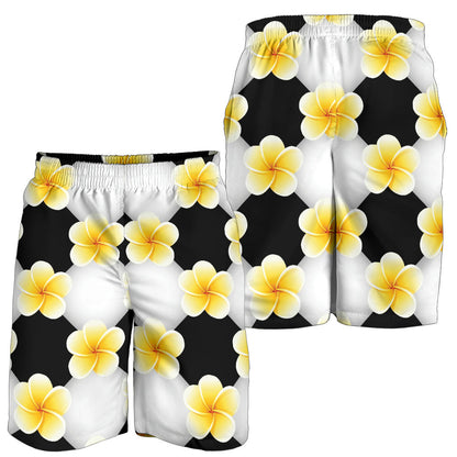 Plumeria Pattern Print Design A04 Mens Shorts