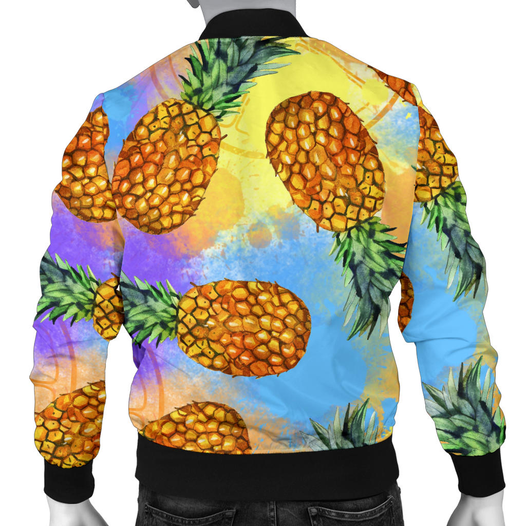 Pineapple Pattern Print Design PP09 Men Bomber Jacket