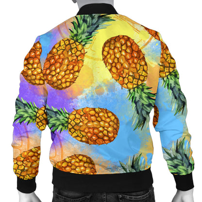 Pineapple Pattern Print Design PP09 Men Bomber Jacket