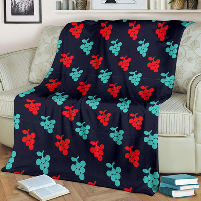Grape Pattern Print Design GP07 Fleece Blanket
