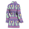 Rabbit Pattern Print Design RB01 Women Bathrobe